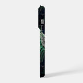 Majestic Green & White Phoenix Bird iPhone Hülle (Linke Seite)