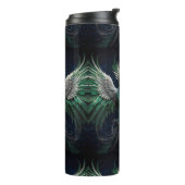 Majestic Green & White Phoenix Bird Thermosbecher (Nach links gedreht)