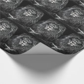 Majestic Grey Lions Pattern Geschenkpapier (Ecke)
