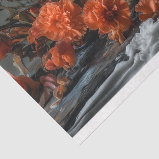 Majestic Grey Swan mit Kronblütendekoupage Seidenpapier (Ausschnitt)