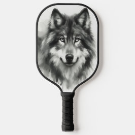 Majestic Grey Wolf Atemberaubend Watercolor Wildli Pickleball Schläger