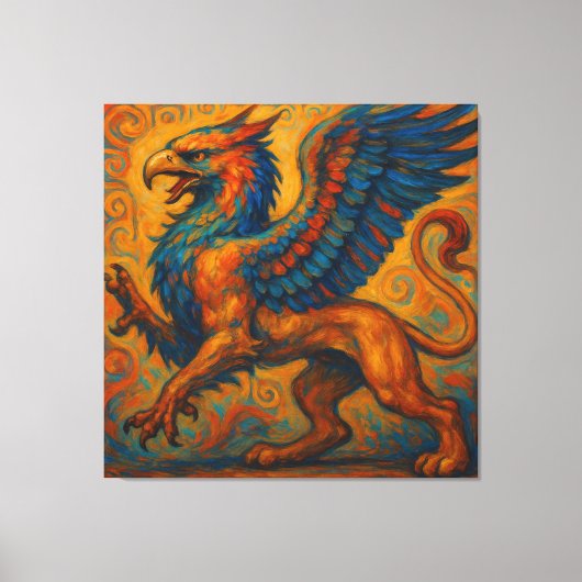 Majestic Griffin des antiken Griechenlands Leinwanddruck (Vorderseite)