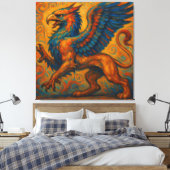 Majestic Griffin des antiken Griechenlands Leinwanddruck (Insitu (Schlafzimmer))
