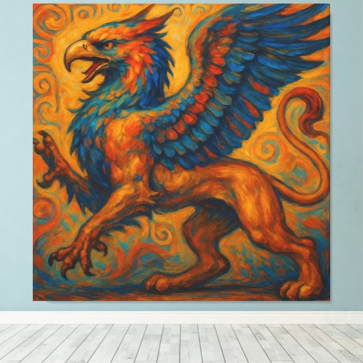 Majestic Griffin des antiken Griechenlands Leinwanddruck (Insitu (Holzboden))