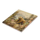 Majestic Grizzle Bär im Wald Fliese (Seite)