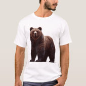 Majestic Grizzly Bären Illustration - Stärke und T-Shirt (Vorderseite)