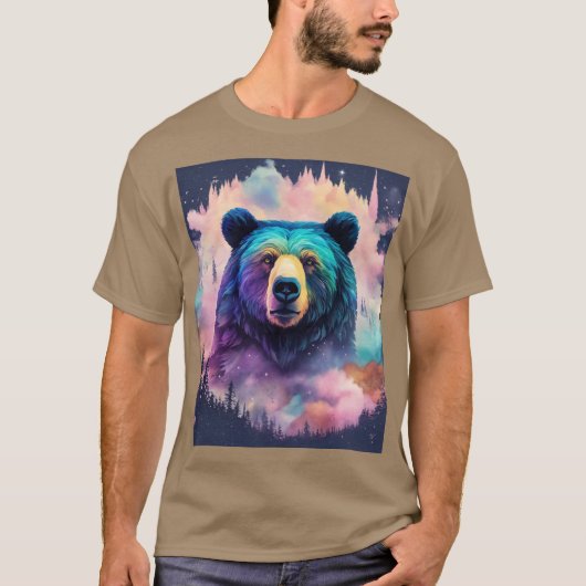 Majestic Grizzly Bear im T - Shirt Forest" (Vorderseite)