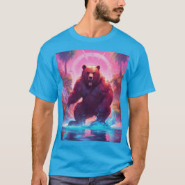 Majestic Grizzly Bear im T - Shirt Forest"