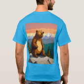 Majestic Grizzly Bear im T - Shirt Forest" (Rückseite)