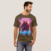 Majestic Grizzly Bear im T - Shirt Forest" (Vorne ganz)