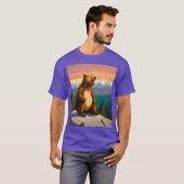 Majestic Grizzly Bear im T - Shirt Forest" (Vorne ganz)