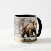 Majestic Grizzly: Wächter des Waldes" Tasse (VorderseiteRechts)