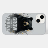 Majestic Growth Black Bear Art Case-Mate iPhone Hülle (Rückseite (Horizontal))