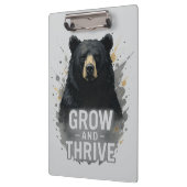 Majestic Growth Black Bear Art Klemmbrett (Links)