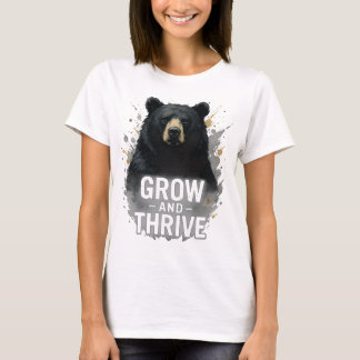 Majestic Growth Black Bear Art T-Shirt