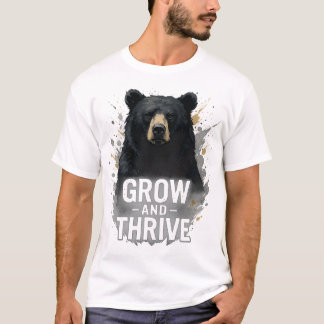 Majestic Growth Black Bear Art T-Shirt