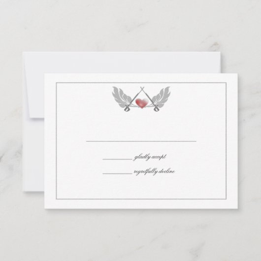 Majestic Guarded Heart Response Card RSVP Karte (Vorderseite)