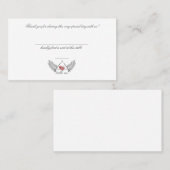 Majestic Guarded Hearts Wedding Platzkarte (Vorne/Hinten)