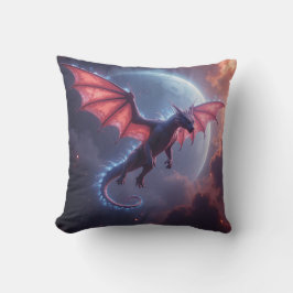 Majestic Guardian: Nebula Dragon Pillow Kissen