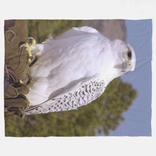 Majestic Gyrfalcon Fleecedecke (Vorderseite (Horizontal))