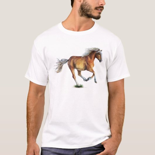 Majestic Haflinger Haflinger Horse Lover - Geschen T-Shirt (Vorderseite)