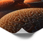 Majestic Haie schwimmen über lebendigen Korallen Poster (Ecke)