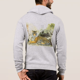 Majestic handbemalt Bengalischer Tiger Hoodie