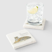Majestic handbemalt Bengalischer Tiger Steinuntersetzer (Seitenansicht)