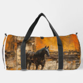 Majestic Horn im Abstrakten Sonnenuntergang Duffle Bag (Rückseite)