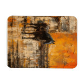 Majestic Horn im Abstrakten Sonnenuntergang Magnet (Horizontal)