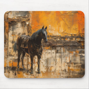 Majestic Horn im Abstrakten Sonnenuntergang Mousepad