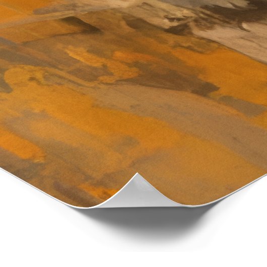 Majestic Horn im Abstrakten Sonnenuntergang Poster (Ecke)