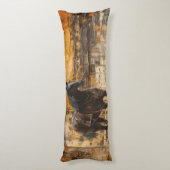 Majestic Horn im Abstrakten Sonnenuntergang Seitenschläferkissen (Rückseite (Vertikal))