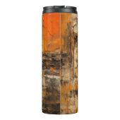 Majestic Horn im Abstrakten Sonnenuntergang Thermosbecher (Rückseite)