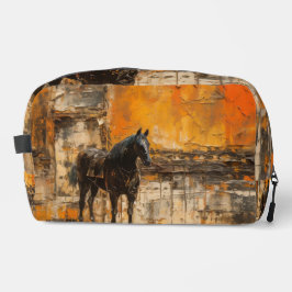 Majestic Horn im Abstrakten Sonnenuntergang Waschbeutel