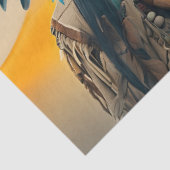 Majestic Horse And Young Native Woman Seidenpapier (Ausschnitt)