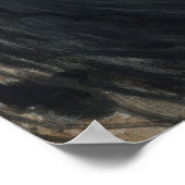 Majestic Horse Black Friesian Art Poster von Bihrl (Ecke)