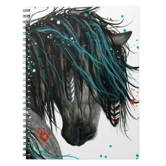 Majestic Horse by Bihrle 6.5 x 8.75" Notebook Notizblock (Vorderseite)