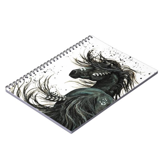 Majestic Horse by Bihrle 6.5 x 8.75" Notebook Notizblock (Linke Seite)