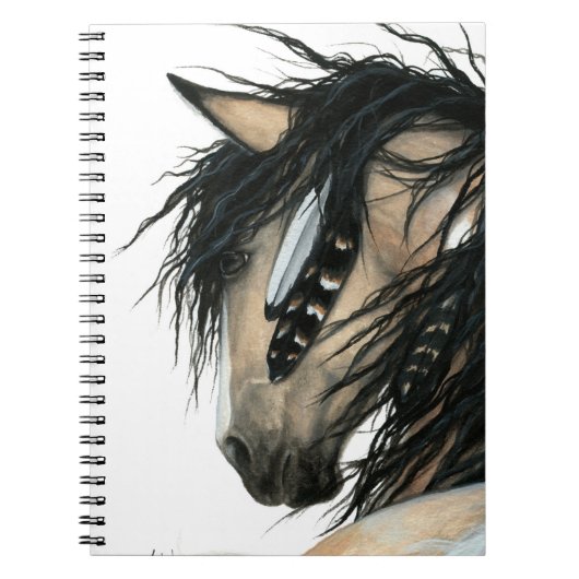 Majestic Horse by Bihrle 6.5 x 8.75" Notebook Notizblock (Vorderseite)