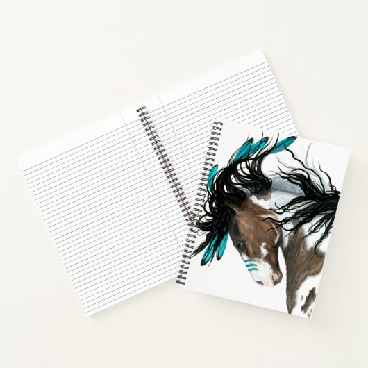 Majestic Horse by Bihrle 8.5 x 11" Spiral Notebook Notizblock (Innenseite)