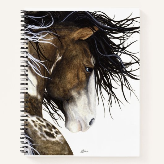 Majestic Horse by Bihrle 8.5 x 11" Spiral Notebook Notizblock (Vorderseite)