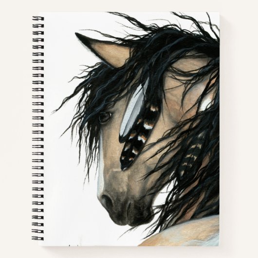 Majestic Horse by Bihrle 8.5 x 11" Spiral Notebook Notizblock (Vorderseite)