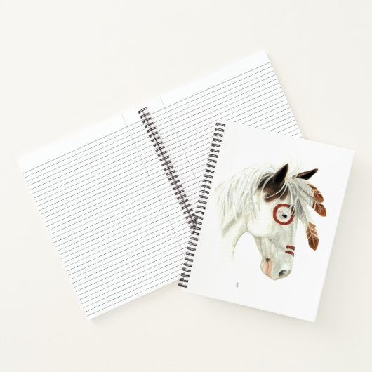 Majestic Horse by Bihrle 8.5 x 11" Spiral Notebook Notizblock (Innenseite)