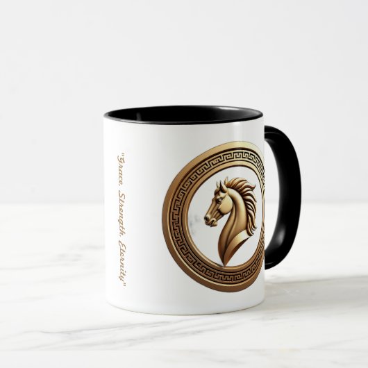 "Majestic Horse Crest" Tasse (VorderseiteRechts)
