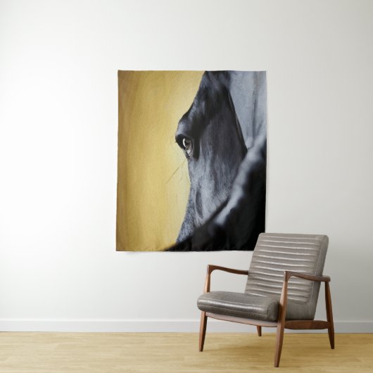 Majestic Horse Eye Close-Up Art Wandteppich (Beispiel)