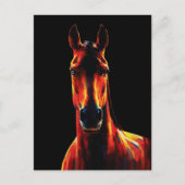 Majestic Horse Fiery Silhouette Dramatic Portrait Postkarte (Vorderseite)