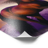 Majestic Horse Hallion Animal Mountain Sunset Fotodruck (Ecke)