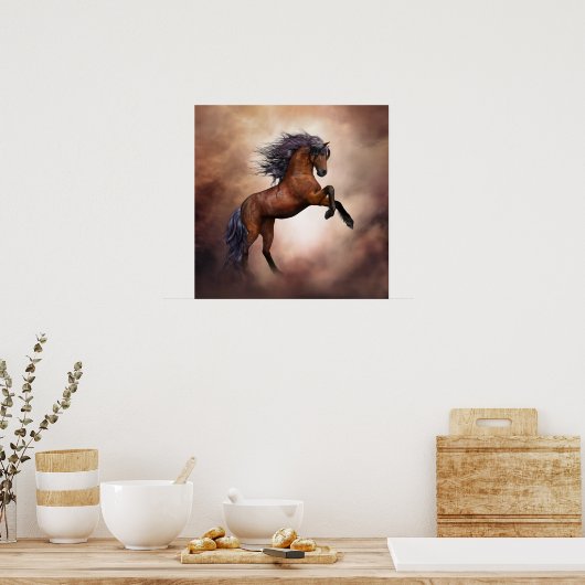Majestic Horse Hallion Foto Naturewall Poster (Küche)