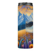 Majestic Horse Meadow Mountain Fantasy Thermosbecher (Rückseite)